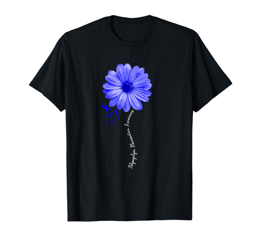 Polymyalgia Rheumatica Awareness Warrior Pretty Ribbon T-Shirt