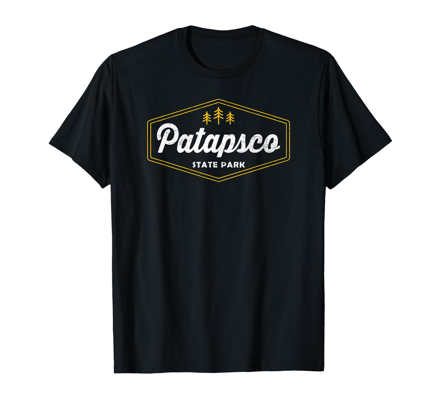 Patapsco State Park Retro Hexagon Badge Camping Hiking T-Shirt