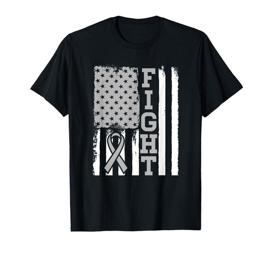 Fight Flag - Brain Cancer Shirt For Brain Cancer Fighter T-Shirt