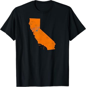 State of California with Shark Swimming near San Jose T-Shirt