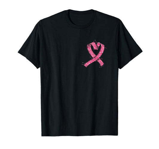Heart Pink Ribbon Breast Cancer Awareness Fighter Survivor T-Shirt