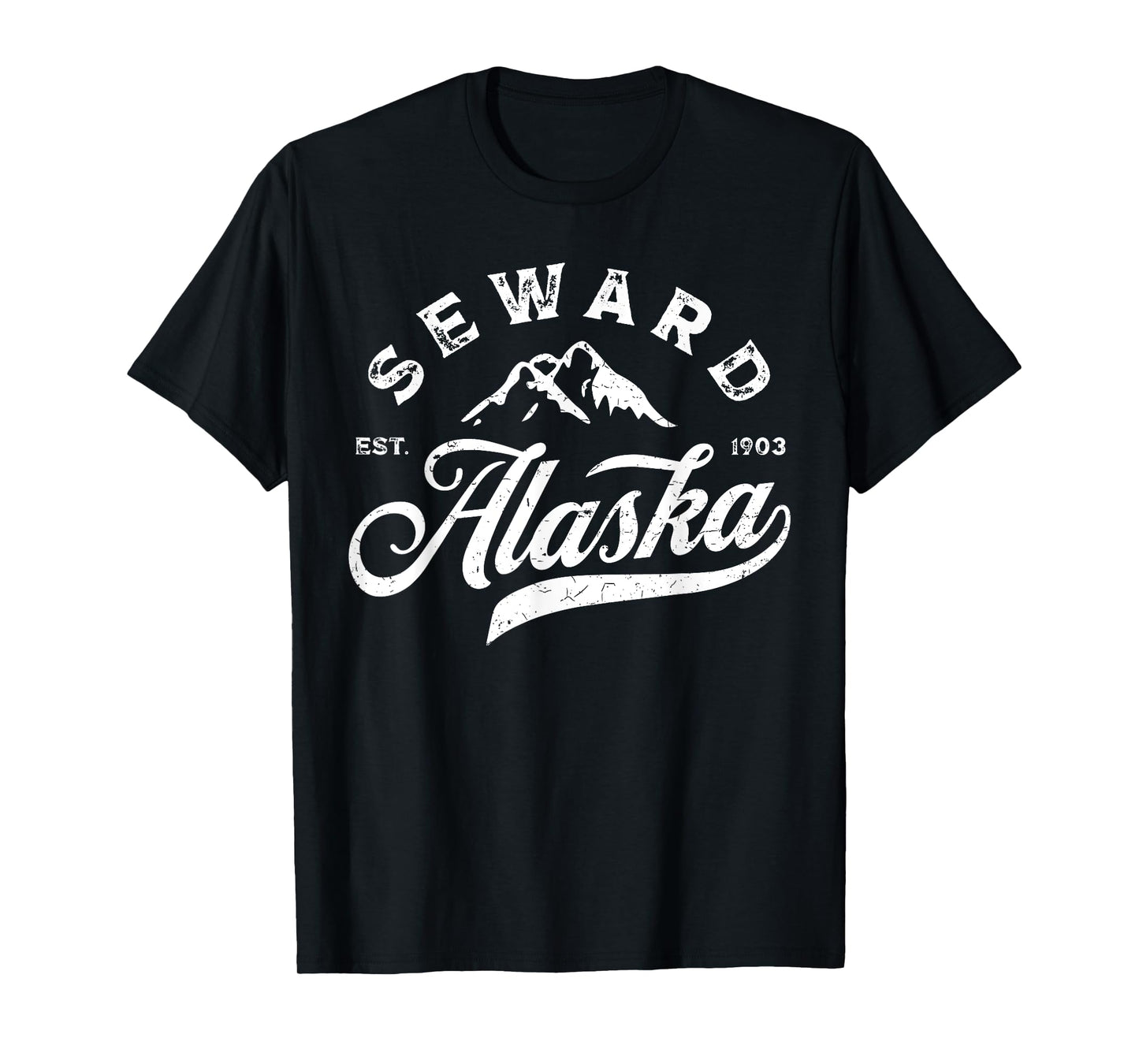 Seward Alaska AK Vintage Mountains Family Vacation Souvenir T-Shirt