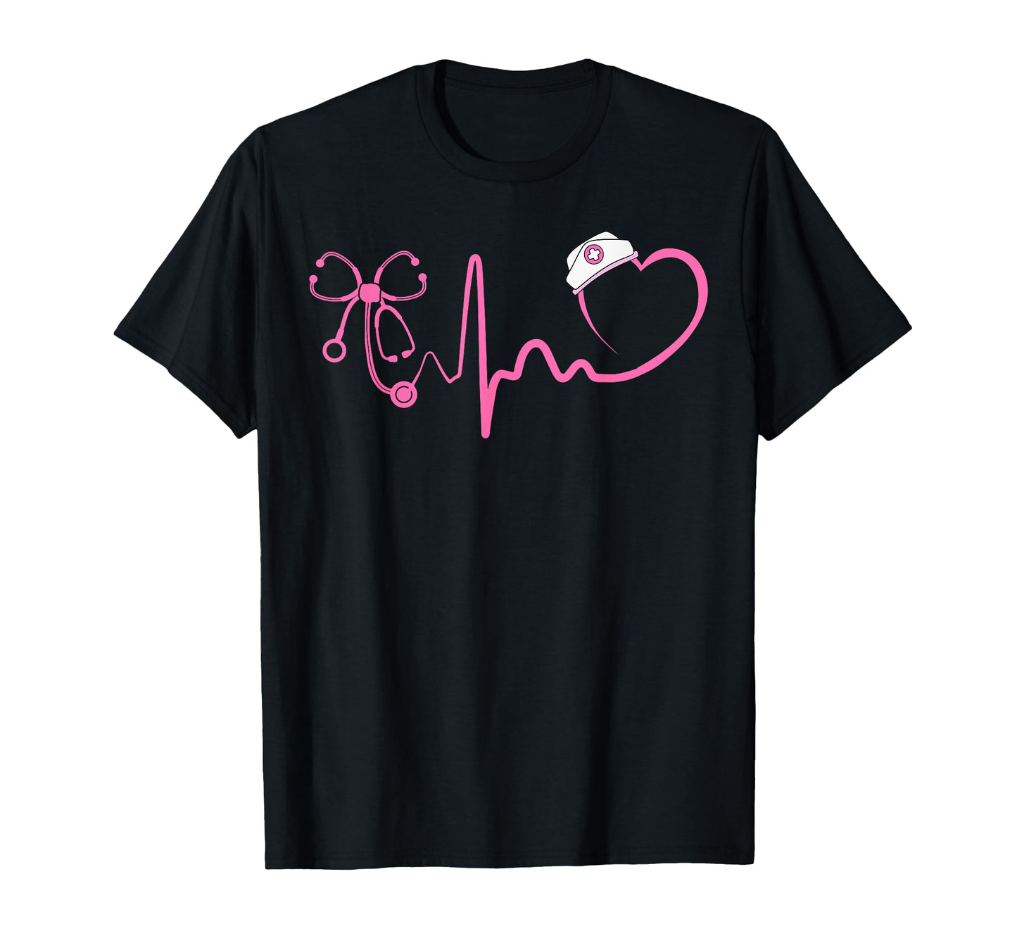 Women Stethoscope Nurse Coquette Heartbeat Nurse Life T-Shirt