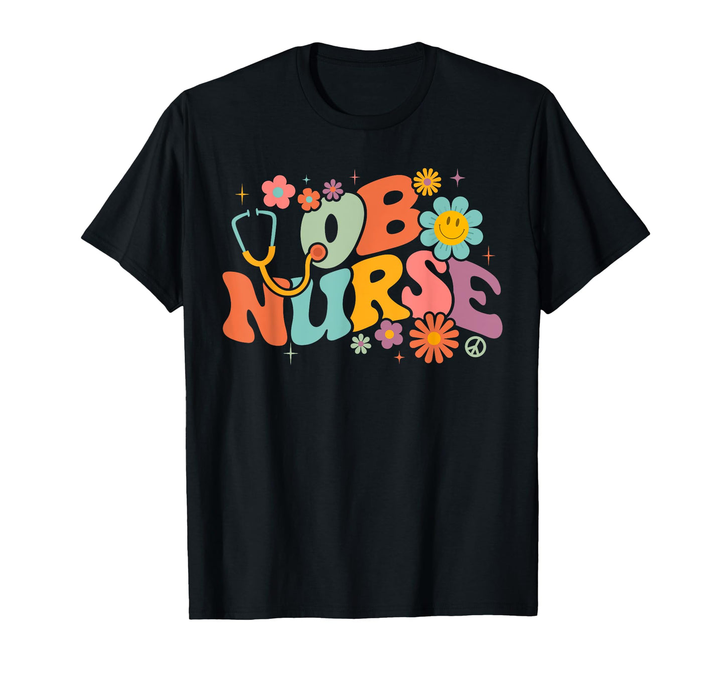 Obstetrics Nurse Nursing School Medical Groovy OB Nurse T-Shirt
