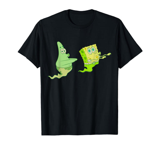 SpongeBob SquarePants Halloween Patrick Star Green Ghost T-Shirt