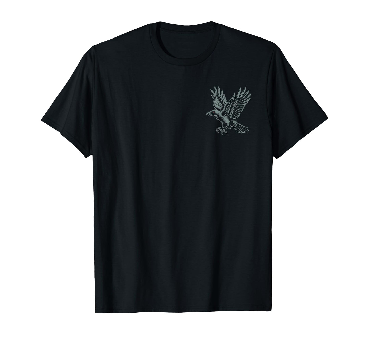 F-Caw-F Funny Black Bird Moon Gothic Adult Humor (2 Side) T-Shirt