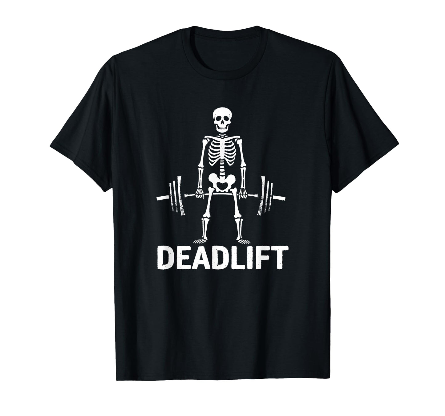 Deadlift Funny Halloween Skeleton Weight Lifting Workout T-Shirt
