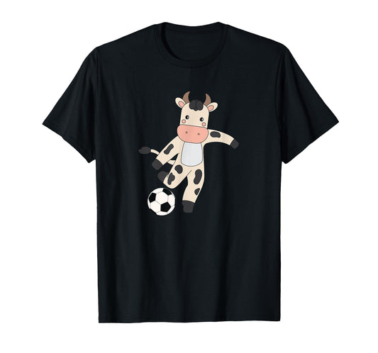 Cow Soccer Player Hobby Ball Sports T-Shirt
