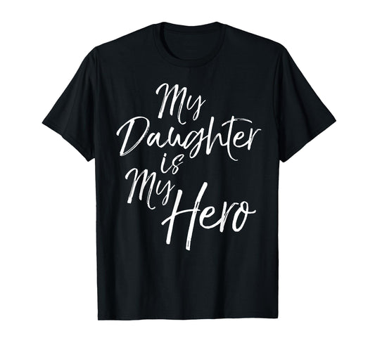 My Daughter is My Hero Shirt for Parents Mom Dad Cancer Tee
