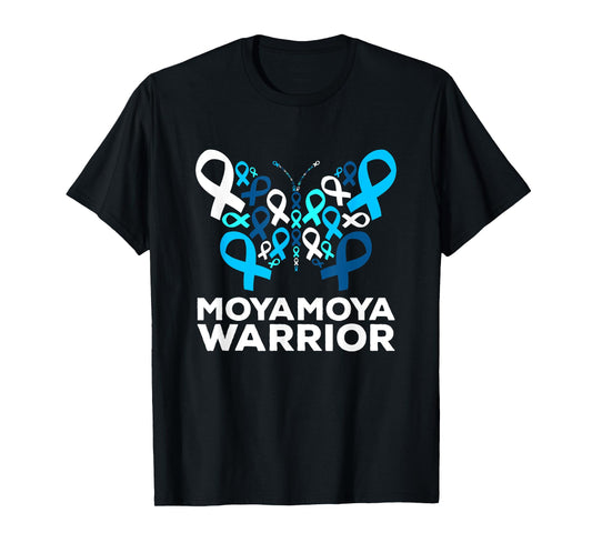 Moyamoya Disease Awareness Butterfly Support Ribbon T-Shirt