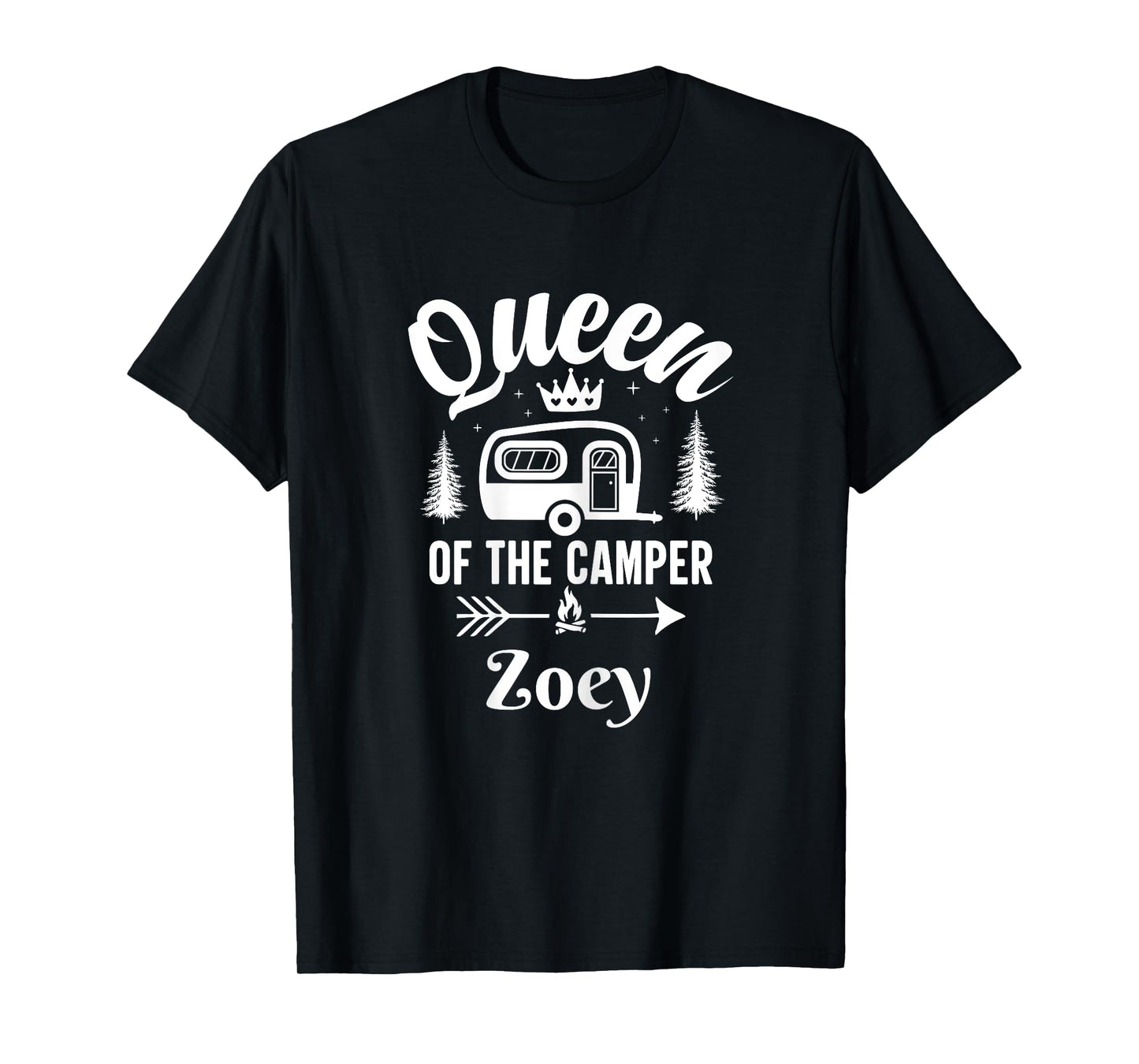 Queen of the Camper Zoey, Camping Outfit Adventure Nature T-Shirt