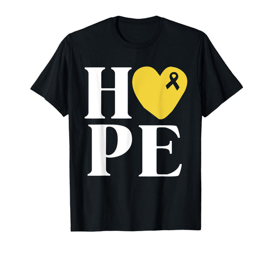 Childhood Cancer Fighter Shirts Hope Gold Ribbon Awareness T-Shirt