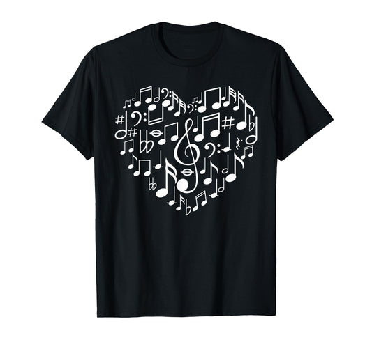 Cool Music Note Art For Men Women Music Musical Note Lover T-Shirt