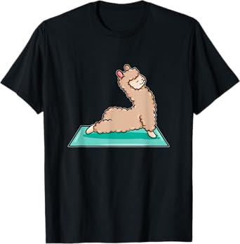 Cute Yoga Llama Alpaca Meditation Costume Sport For Women T-Shirt