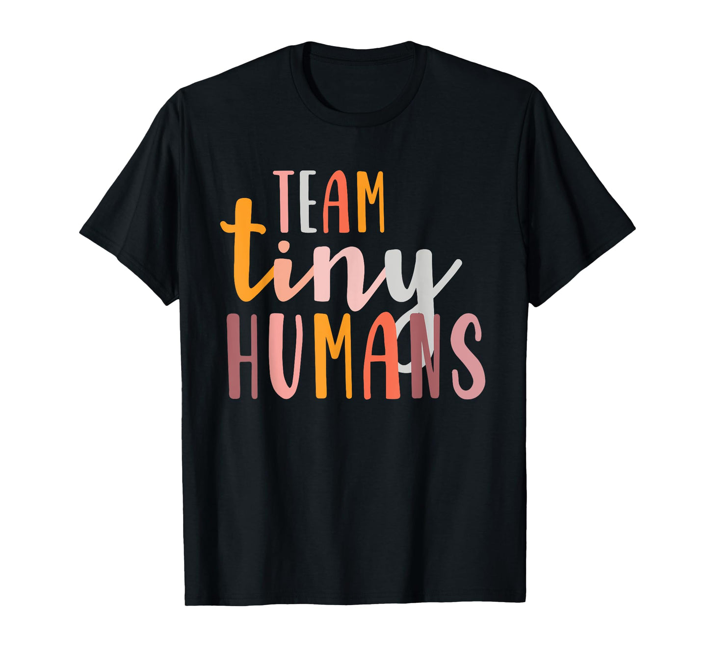 NICU Nurse ICU Neonatal Boho Colorful Retro Team Tiny Humans T-Shirt
