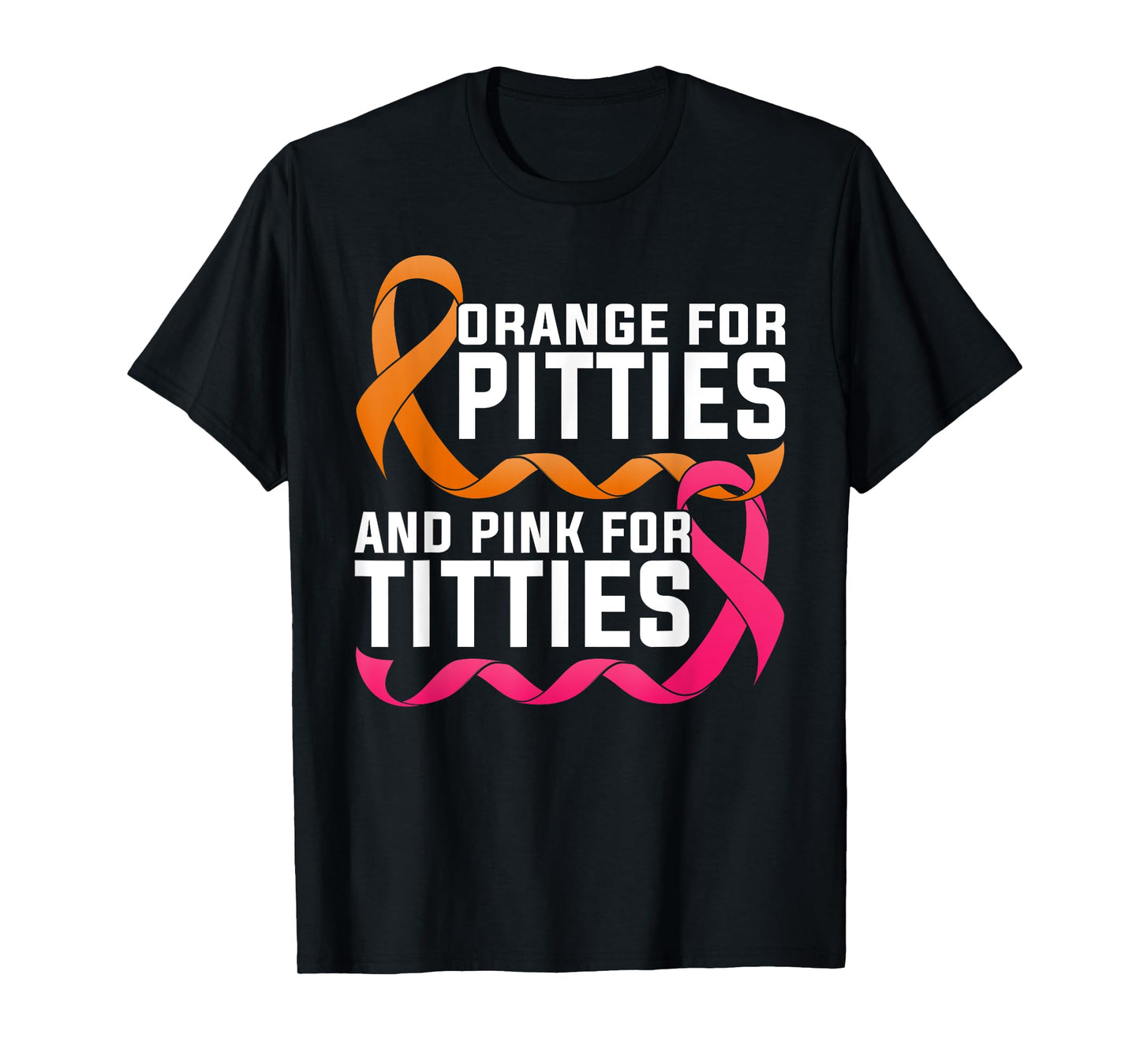 Pitbull And Breast Cancer Awareness Pitties Titties Ribbons T-Shirt