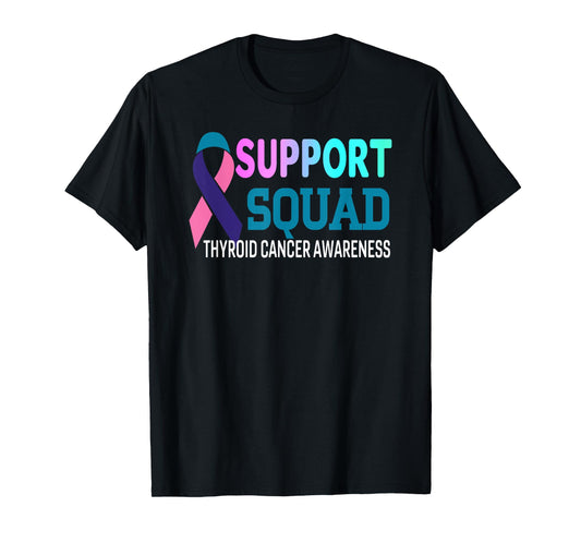 Ribbon Support Squad Thyroid Cancer Awareness T-Shirt