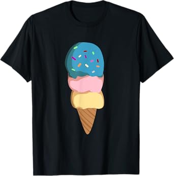 Ice Cream Gift for Girls & Women - Ice Cream Cone T-Shirt
