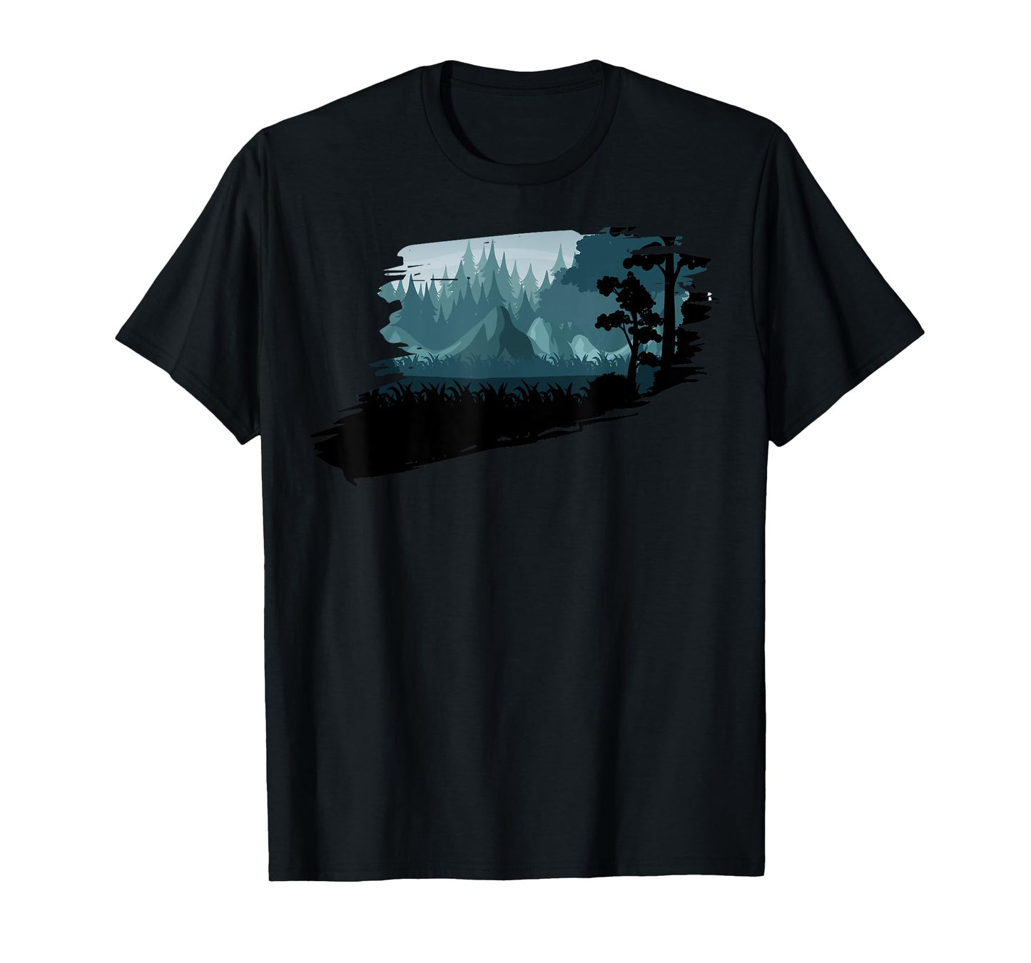 Beautiful Mountain, Nature Trees and Forest T-Shirt