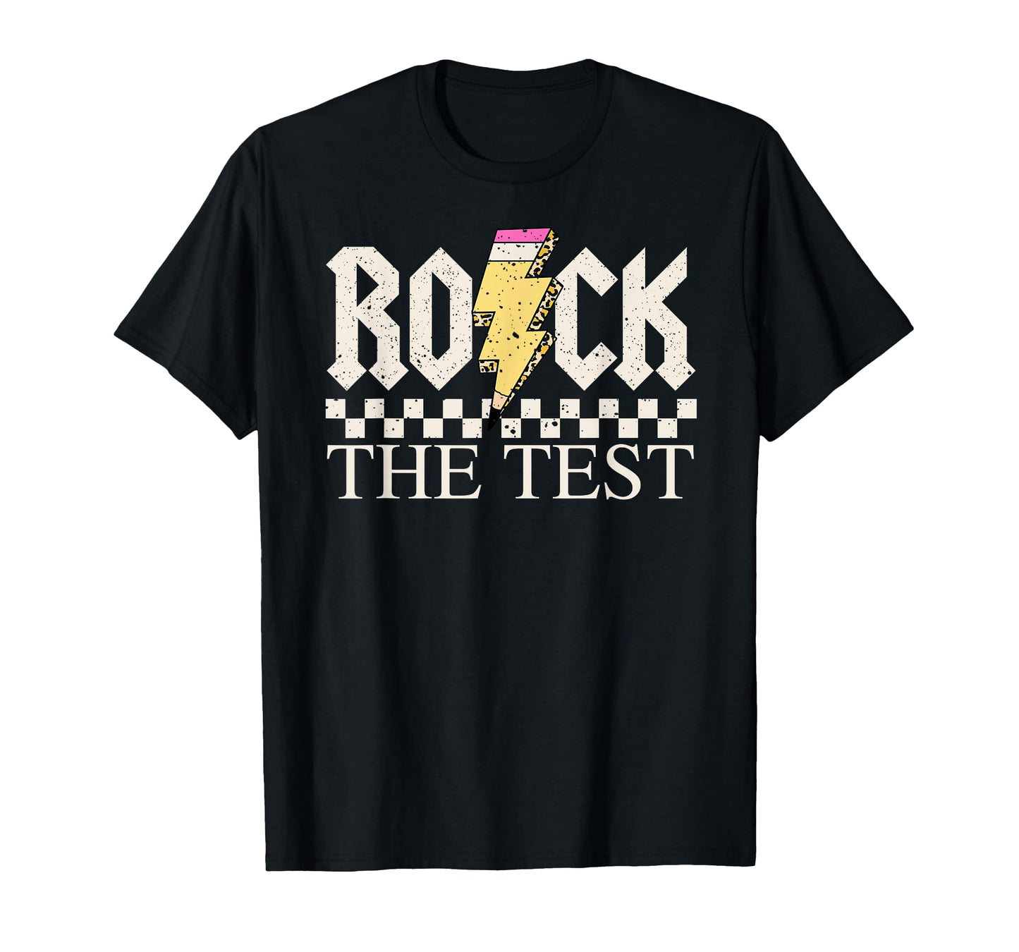 Motivational Testing Day for Teacher Student Rock The Test T-Shirt