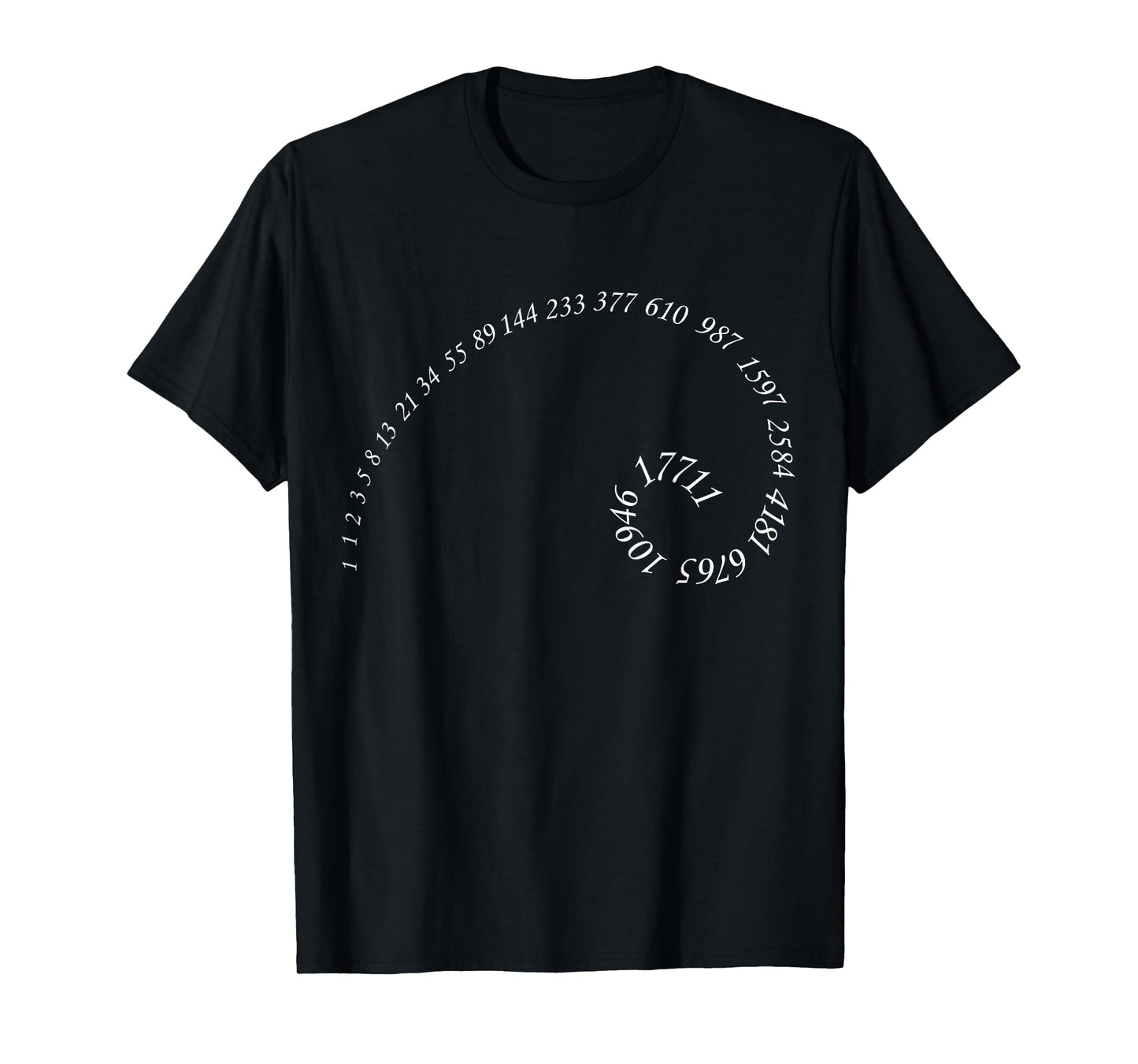 Fibonacci golden ratio spiral design for geometry lovers T-Shirt