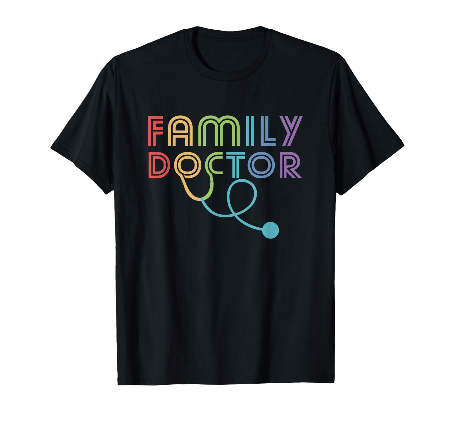 Retro Family Doctor Vintage Therapist Stethoscope Physician T-Shirt