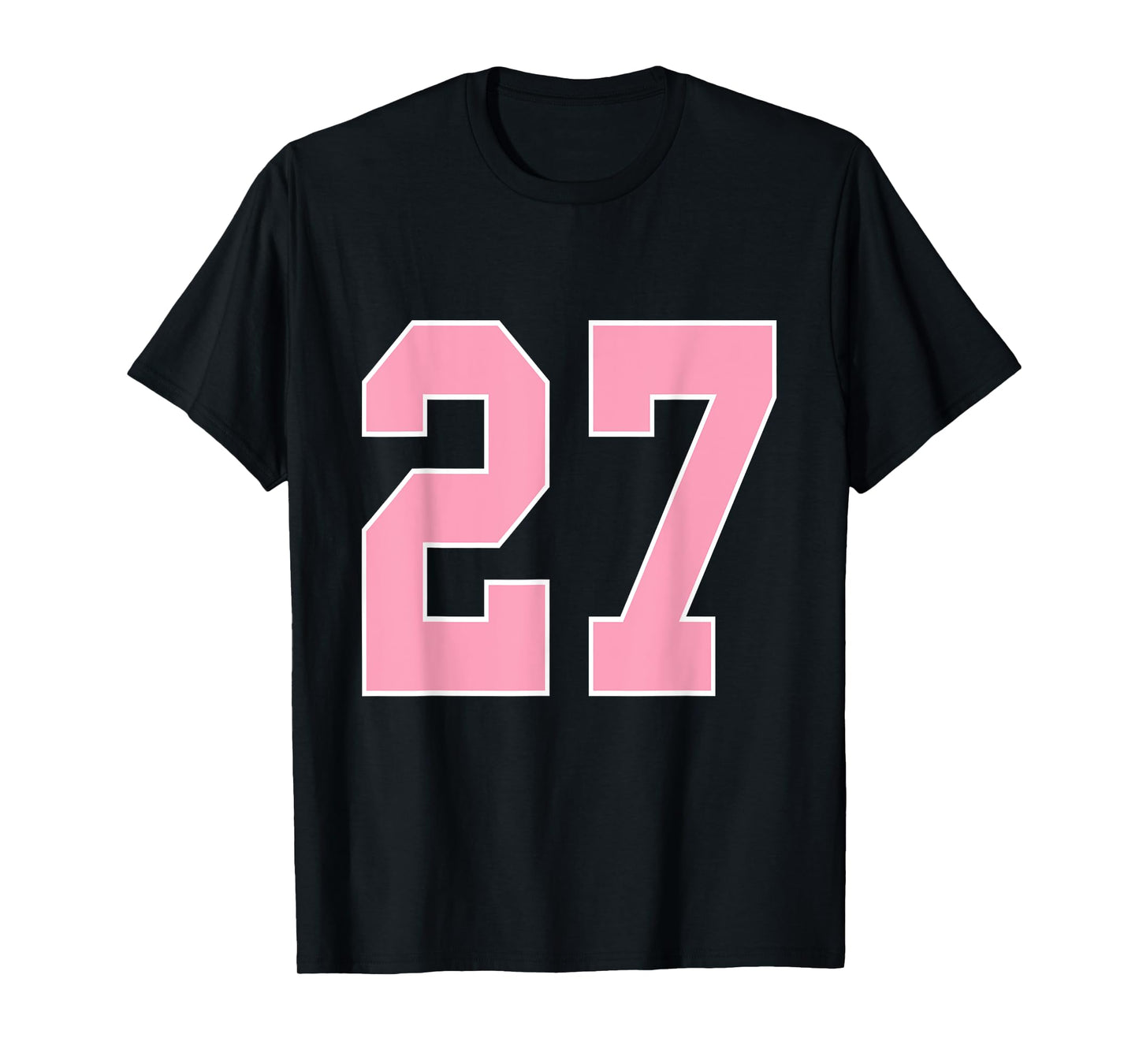 Number 27 Shirt Pink Football Basketball Breast Cancer Aware T-Shirt
