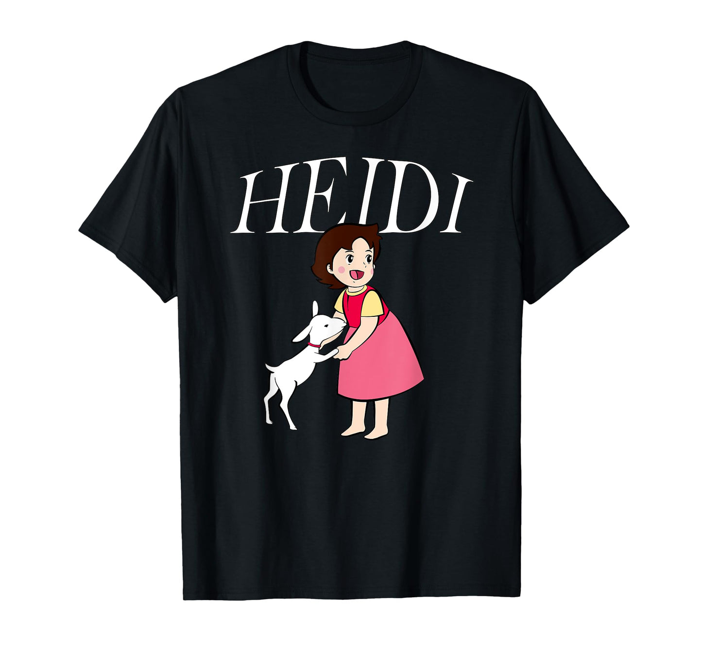 Heidi with Goat Cute Cartoon TV Series with Logo T-Shirt