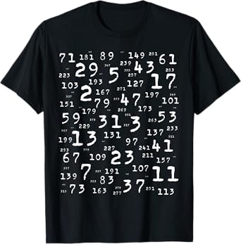 Prime Numbers Teacher Nerd Geek Science Student Logic Maths T-Shirt