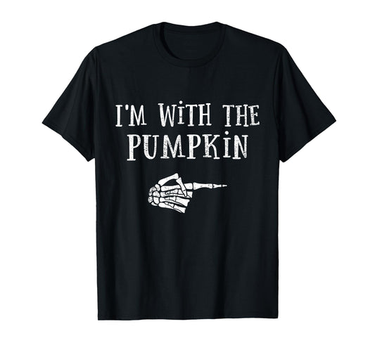 Im with pumpkin matching partner couple costume halloween T-Shirt
