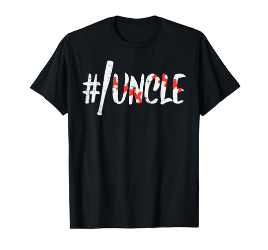 Hashtag #Baseball Bat Uncle Fathers Day Sports Player Men T-Shirt