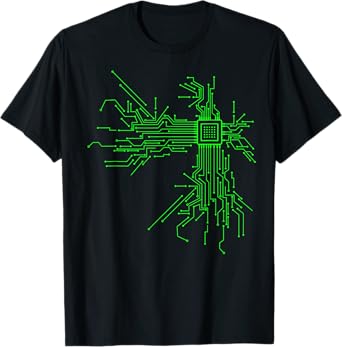 CPU Heart Circuit Board Funny Programmer Technology Core T-Shirt
