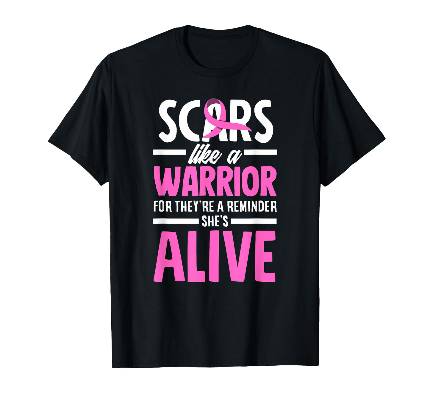 Breast Cancer Awareness Scars Breast Cancer Warrior T-Shirt