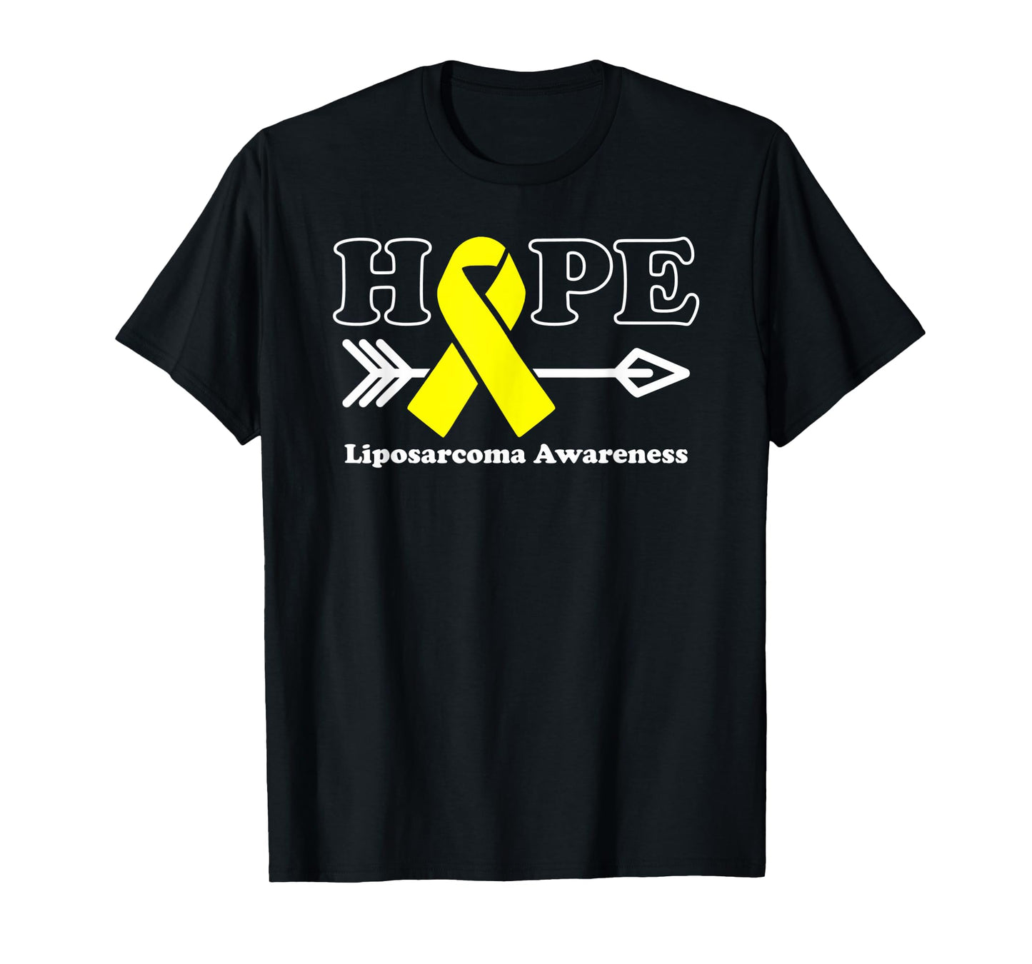 Hope - Liposarcoma Awareness Yellow Ribbon T-Shirt