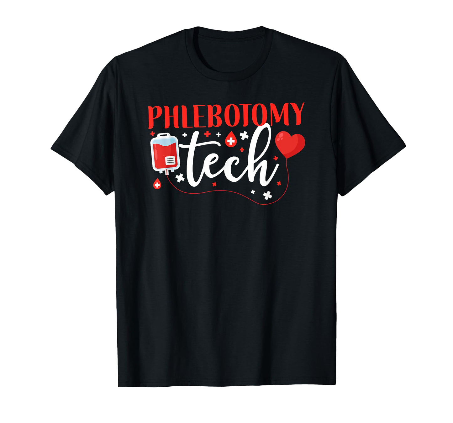 Funny Phlebotomy Lab HD0 Black Phlebotomist Tech T-Shirt