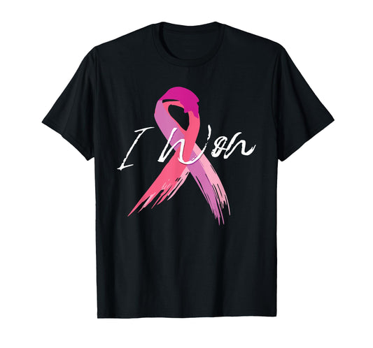 I won breast cancer awareness support pink ribbon survivor T-Shirt