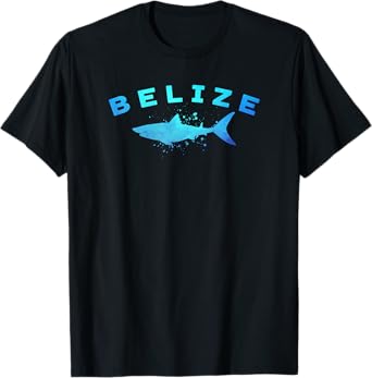 BELIZE Caribbean Beach Vacation Diving Trip Vintage Shark T-Shirt