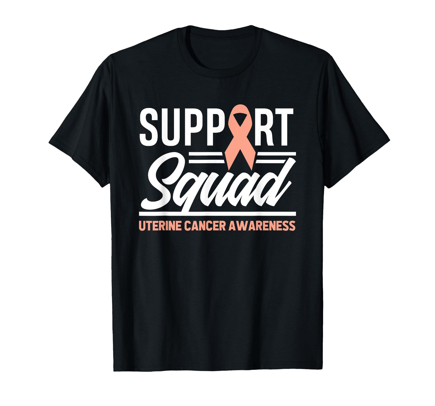 Cancer Warrior Support Squad Uterine Cancer Awareness T-Shirt