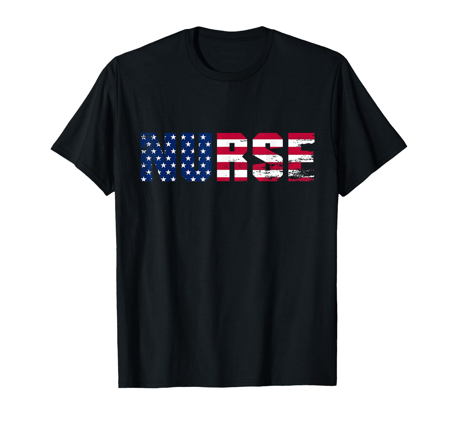 Vintage Nurse 4th of July American Flag Nurse USA T-Shirt
