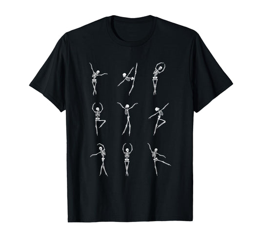 Dancing Skeleton Creepy and Spooky Halloween Design Horror T-Shirt