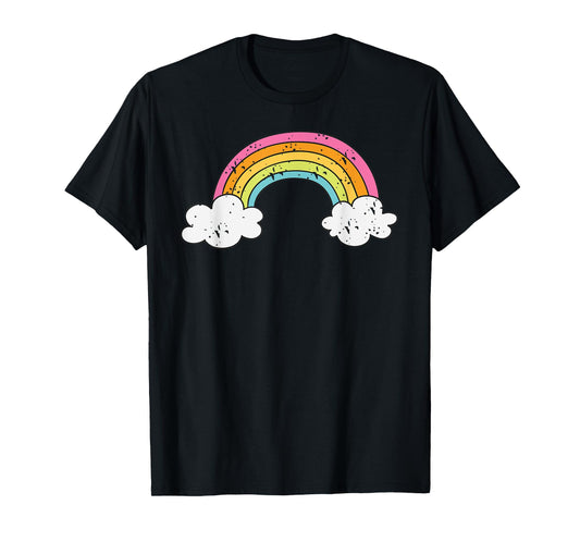 Cool Elegant Rainbow Vintage Retro 80's Style Gift T-Shirt