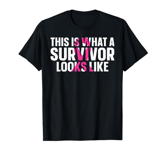 Breast Cancer Awareness T-shirt Survivor Pink Ribbon T-Shirt