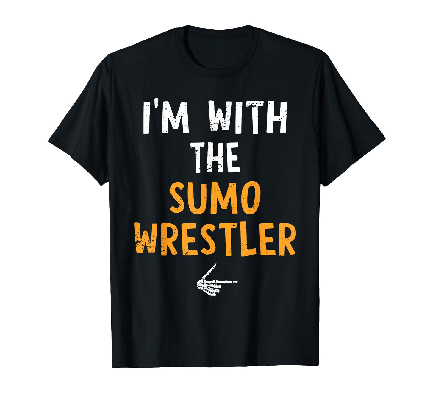 I'm with The Sumo Wrestler Costume Halloween Matching Couple T-Shirt