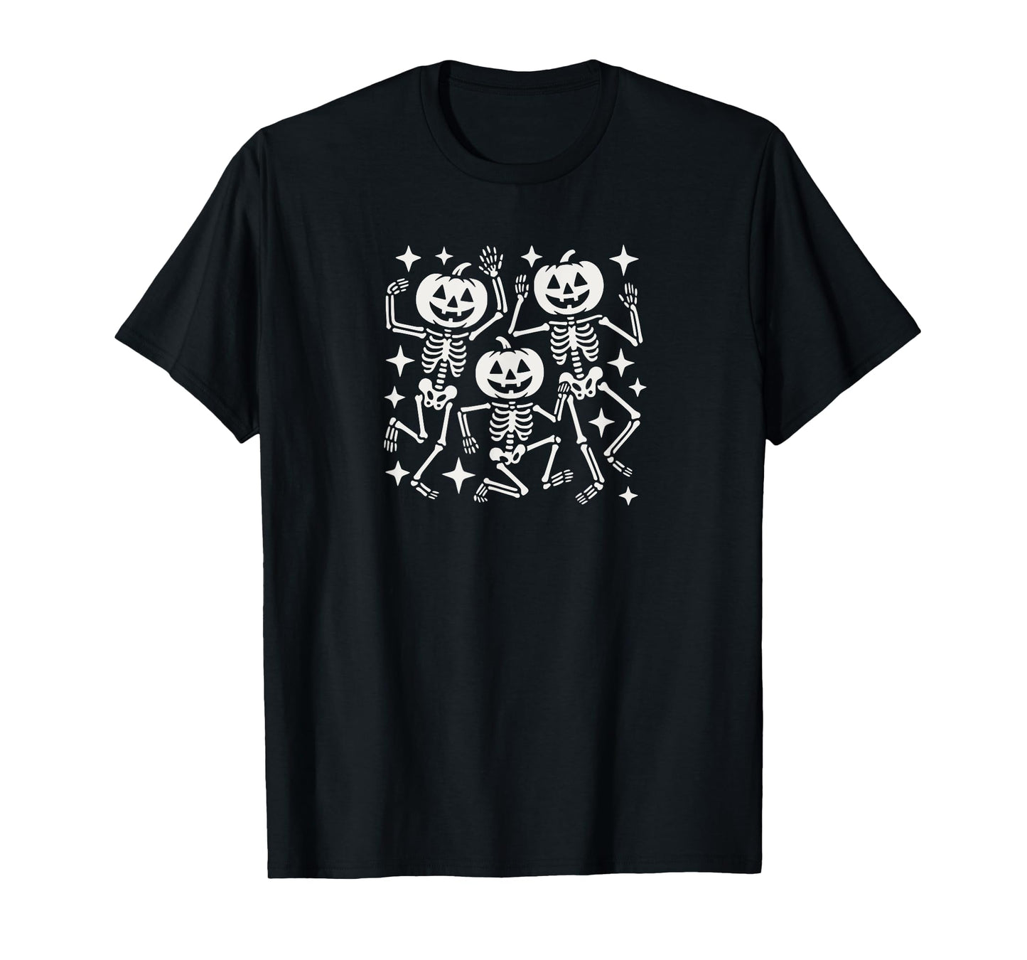 Dancing Pumpkin Skeletons Spooky Halloween 2025 T-Shirt