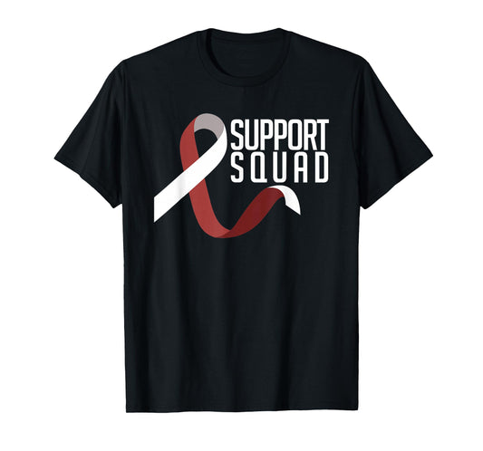 Support Squad Throat Oral Head & Neck Cancer Awareness T-Shirt