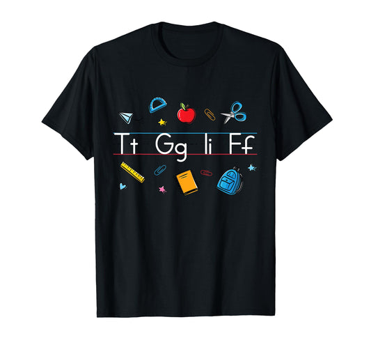 Alphabet Teacher Student Kindergarten & Elementary-School T-Shirt