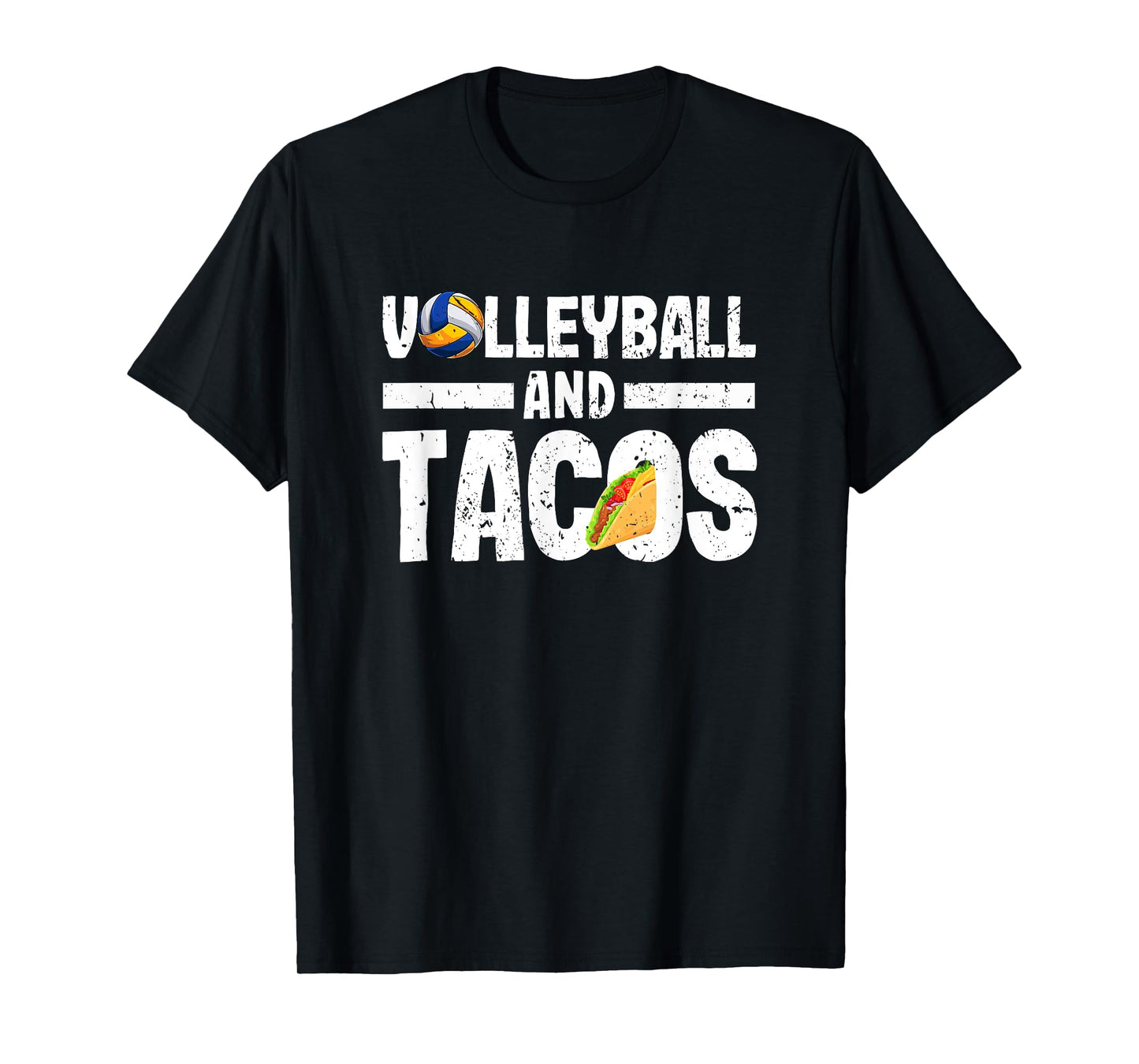 Volleyball And Tacos Funny Vball Taco Player Mexican Lover T-Shirt