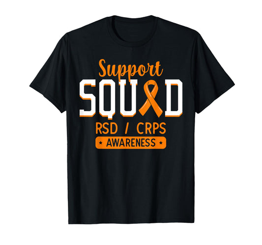 Support Squad RSD/CRPS Complex Regional Pain Syndrome Orange T-Shirt