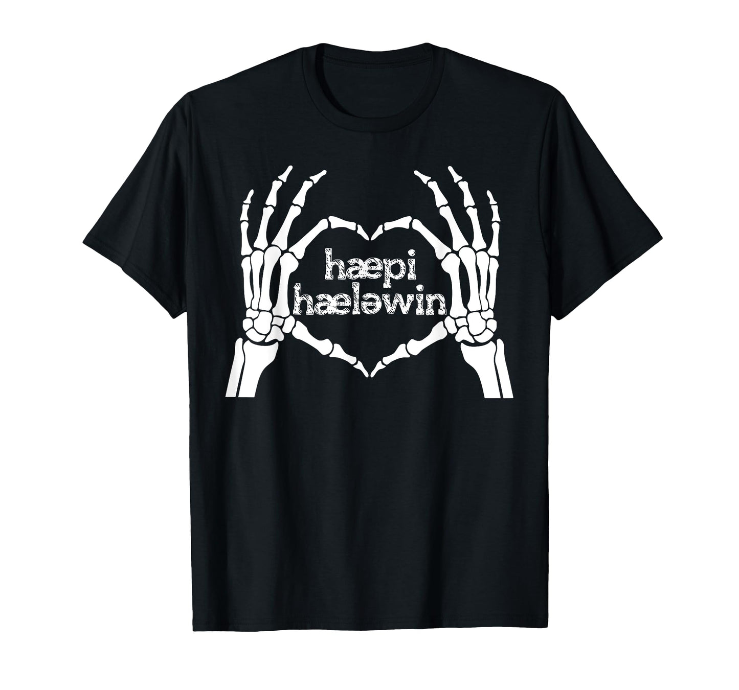 Spooky SLP Speech Therapist Skeleton Hand Heart Halloween T-Shirt