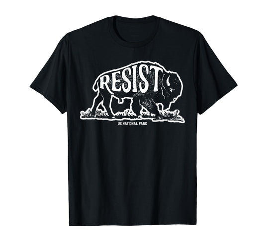 ALT US National Park Resist Service Bison Buffalo Vintage T-Shirt